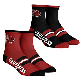Youth Rock Em Socks South Carolina Gamecocks 2-Pack Multi Stripe Quarter Socks Set