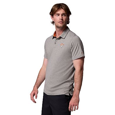 Men's Columbia Gray Texas Longhorns Tech Trail Polo