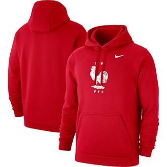 Men's Nike Red France National Team Club Primary Pullover Hoodie