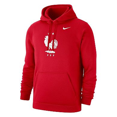 Men's Nike Red France National Team Club Primary Pullover Hoodie