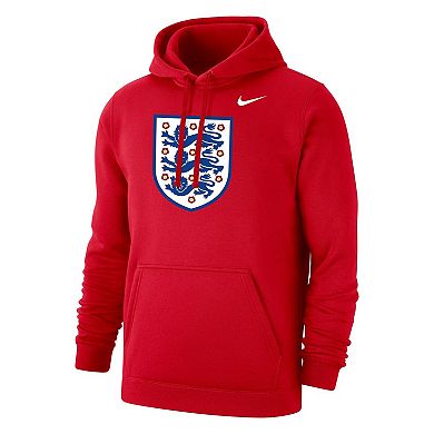 Men's Nike Red England National Team Club Primary Pullover Hoodie