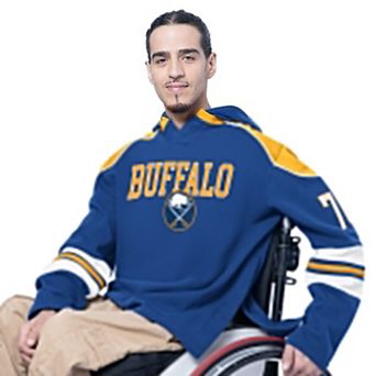 Men's G-III Sports by Carl Banks Royal Buffalo Sabres Adaptive Wear Lord Stanley Hooded Long Sleeve Sweatshirt