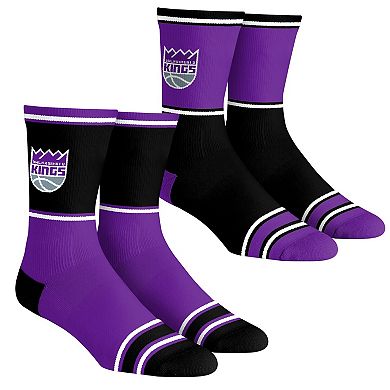 Youth Rock Em Socks Sacramento Kings 2-Pack Color Block Crew Socks Set