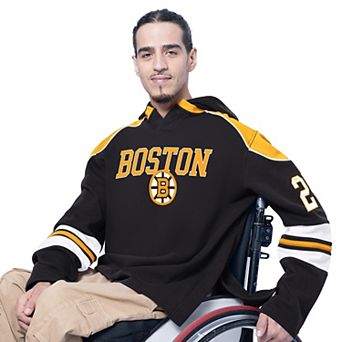 Men's G-III Sports by Carl Banks Black Boston Bruins Adaptive Wear Lord Stanley Hooded Long Sleeve Sweatshirt
