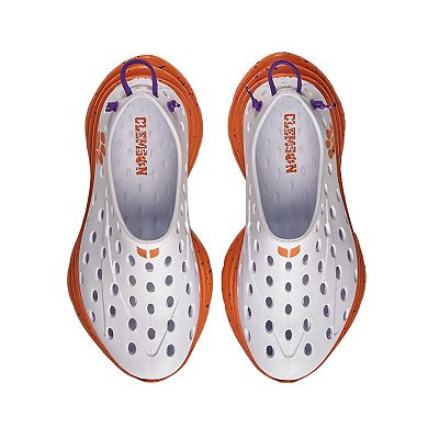 Unisex Kane Footwear White Clemson Tigers Speckle Recovery Shoes