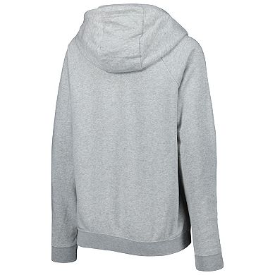 Women's Nike Heather Gray England National Team Lockup Varsity Fleece Raglan Pullover Hoodie