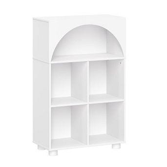 RiverRidge Home Curve Appeal 23-Inch Bookcase with 4 Cubbies