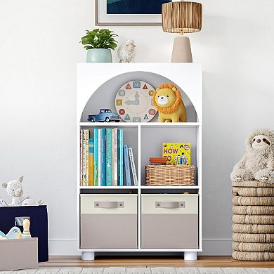RiverRidge Home Curve Appeal 23-Inch Bookcase with 4 Cubbies