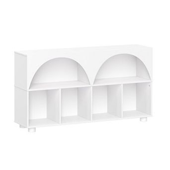RiverRidge Home Curve Appeal 46-Inch Bookcase with 4 Cubbies