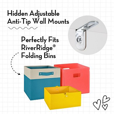 RiverRidge Home Curve Appeal 46-Inch Bookcase with 4 Cubbies