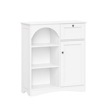 RiverRidge Home Bristol 1-Door & 1-Drawer Linen Cabinet with Open Shelves