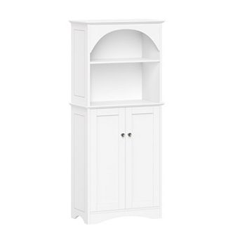 RiverRidge Home Bristol Tall Bathroom Storage Cabinet with Open Shelves