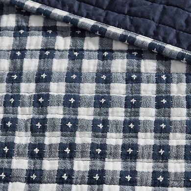 Levtex Home Camden Gingham Stitch Quilted Throw Blanket