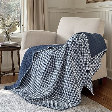 Levtex Home Camden Gingham Stitch Quilted Throw Blanket