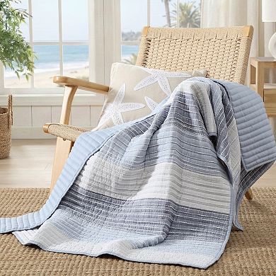 Levtex Home Striped Quilted Throw Blanket