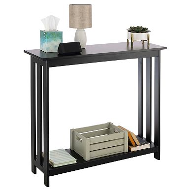 Lavish Home 2-Tier Narrow Console Table
