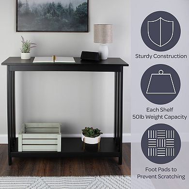 Lavish Home 2-Tier Narrow Console Table