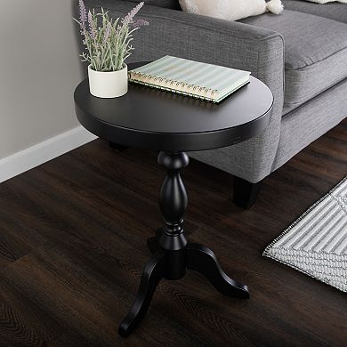 Lavish Home Round Pedestal Side Table