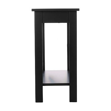 Lavish Home Narrow End Table with Charging Station