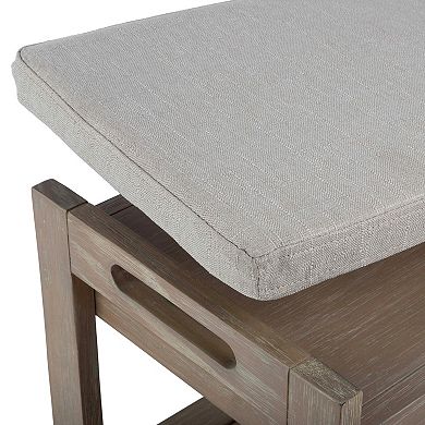 Lavish Home Shoe Bench with Cushioned Seat & Storage Shelves