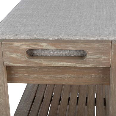 Lavish Home Shoe Bench with Cushioned Seat & Storage Shelves