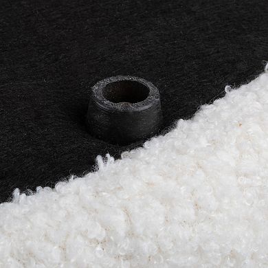 Lavish Home Upholstered Storage Ottoman with Wood Top