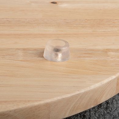 Lavish Home Upholstered Storage Ottoman with Wood Top