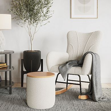 Lavish Home Teddy Upholstered Rocking Chair