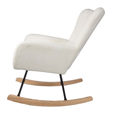 Lavish Home Teddy Upholstered Rocking Chair