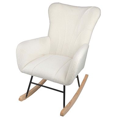 Lavish Home Teddy Upholstered Rocking Chair
