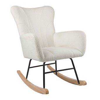 Lavish Home Teddy Upholstered Rocking Chair