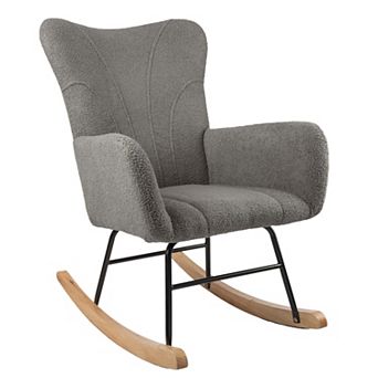 Lavish Home Teddy Upholstered Rocking Chair