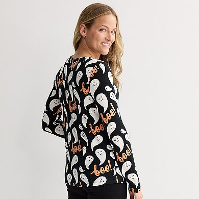 Women's Hybrid Long Sleeve Halloween Top
