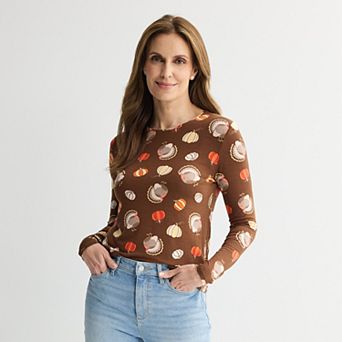 Women's Hybrid Long Sleeve Halloween Top
