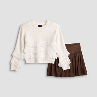 Girls 7-16 IZ Byer 2 pc Long Sleeve Sweater & Skirt Set