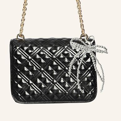 Faux Pearls Bow Handbag Charms Keychains 1 Pc