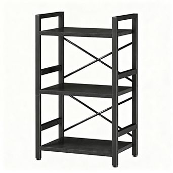 3 tier Metal Bookshelf for Home Office and Living Room