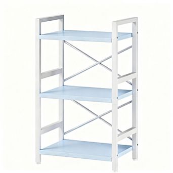 3 tier Metal Bookshelf for Home Office and Living Room