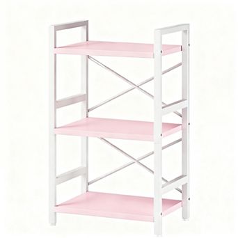 3 tier Metal Bookshelf for Home Office and Living Room