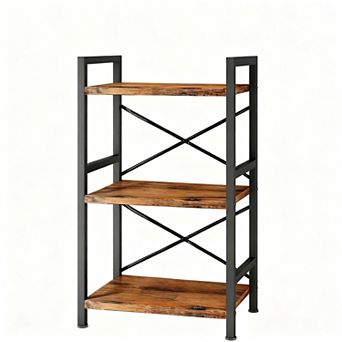 3 tier Metal Bookshelf for Home Office and Living Room