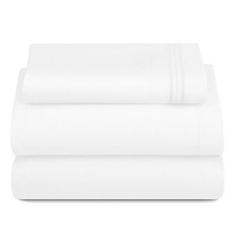 Lux Decor 4 pc Premium Microfiber Sheets Set Ultra Soft Printed & Solid Bed Sheet with Pillowcases