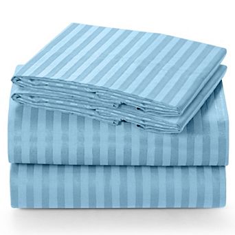 Lux Decor 4 pc Premium Microfiber Sheets Set Ultra Soft Printed & Solid Bed Sheet with Pillowcases