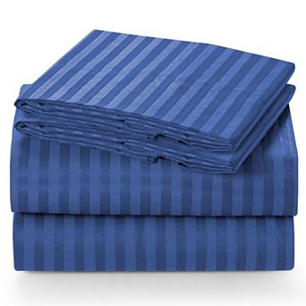 Lux Decor 4 pc Premium Microfiber Sheets Set Ultra Soft Printed & Solid Bed Sheet with Pillowcases