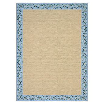 Area Rugs for Living Room Washable Rug, Modern Bordered Floral Area Rugs, Non Slip Bedroom Carpet