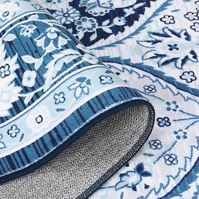 Pearl Velvet Washed Foldable Printed Carpet Persian Lingering