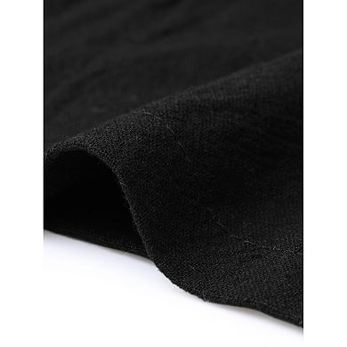 Linen Pants for Women Summer Casual High Waist Drawstring Cotton Long Pants