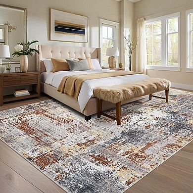 Modern Abstract Gradient Low-Pile Stain-Resistant Non-Slip Carpet