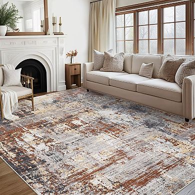 Modern Abstract Gradient Low-Pile Stain-Resistant Non-Slip Carpet