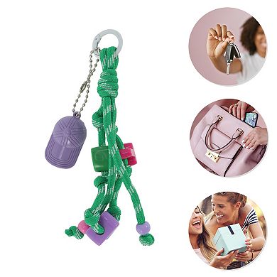 Beaded Knotted Lanyard with Hat Handbag Charm 1 Pc