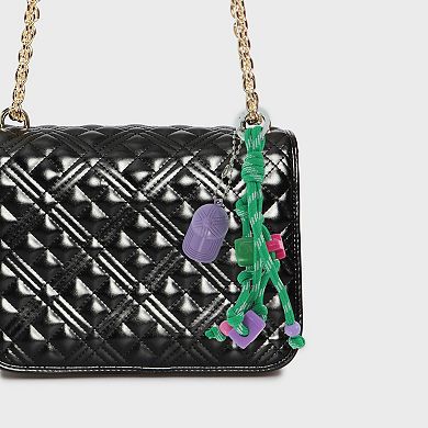 Beaded Knotted Lanyard with Hat Handbag Charm 1 Pc